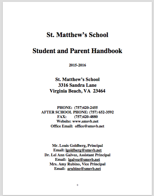 St Matthews Handbook